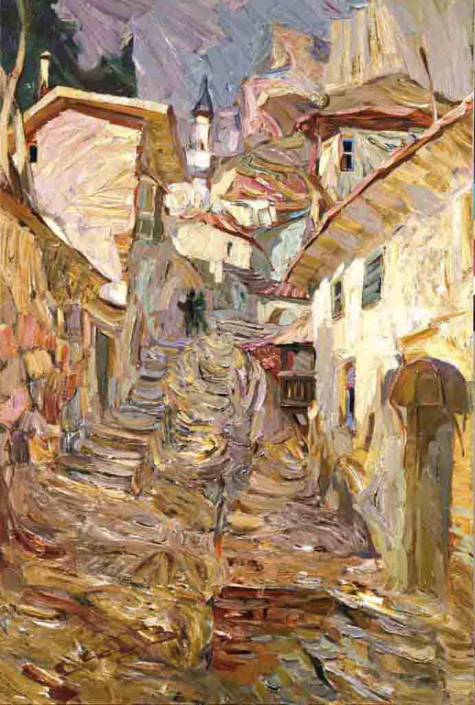  الشوارع القديمة لشبه جزيرة القرم ، زيت على قماش ، 150× 100 ، 2001