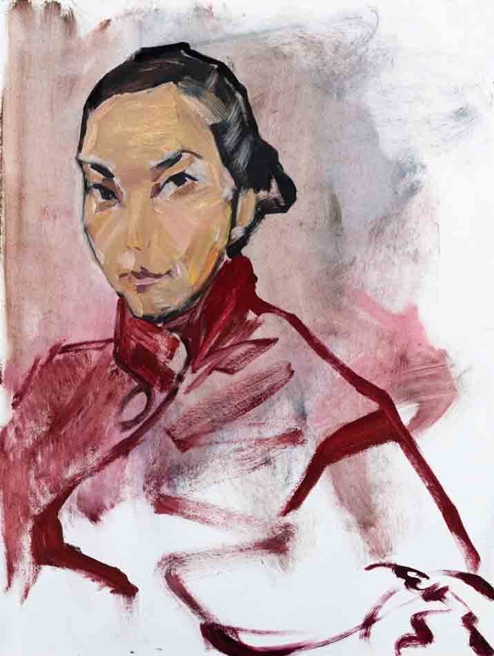  كسينيا خيداييفا ، زيت على كرتون ، 80 × 60 ، 2014  