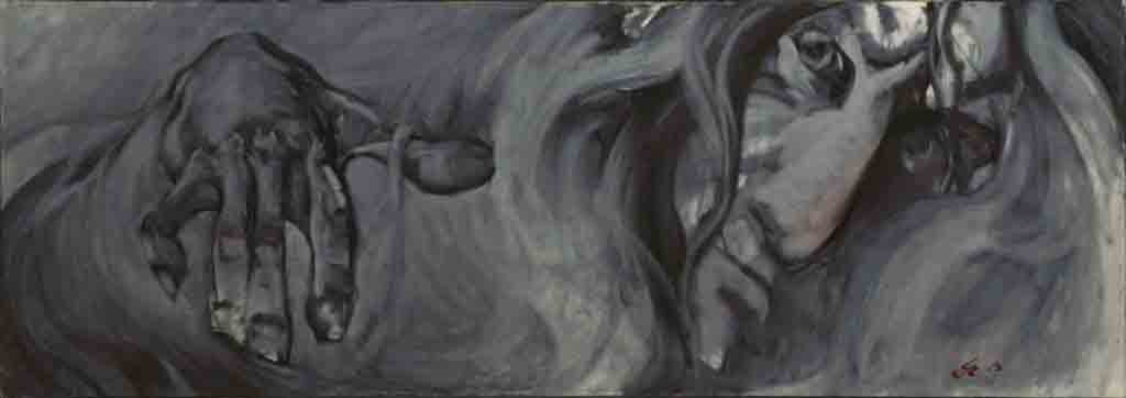  الجنون الهادئ ، زيت على قماش ، 70 × 200 ،1997 