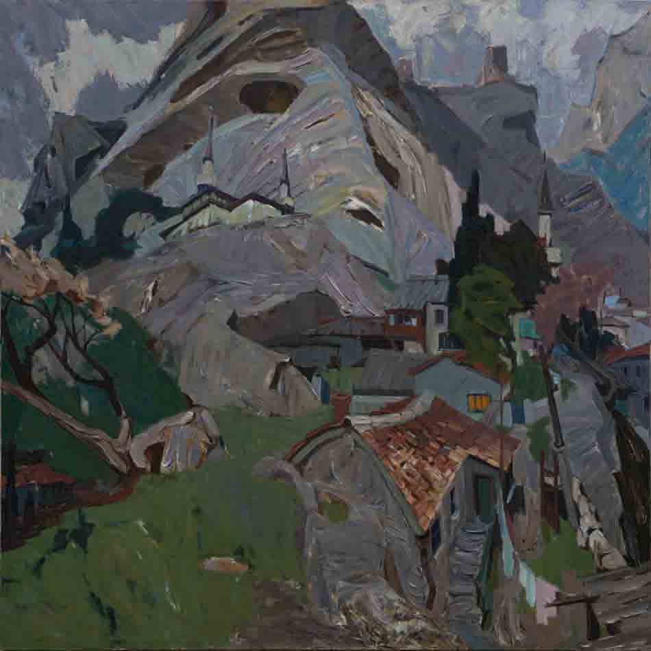  ممرات جبلية ، زيت على قماش ، 150 × 150 ، 2009 