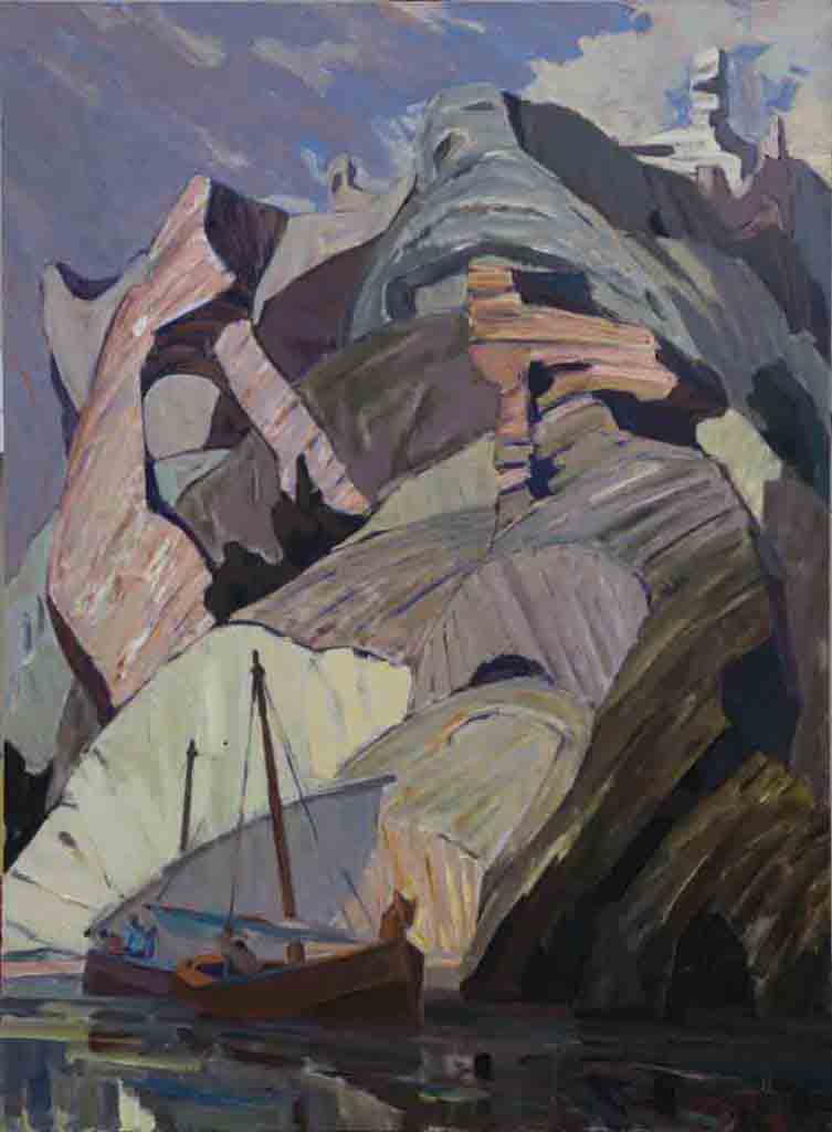  تحت غطاء الصخور الساحلية ، زيت على قماش ، 150× 110 ، 2009 