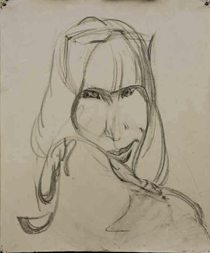  صورة أنثى. ورق. قلم. 65 × 50 سم 2000 